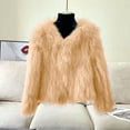 thumbnail image 4 of BVOFAR Womens Shaggy Faux Fur Jackets Casual Long Sleeve Crop Cardigans Trendy Winter Warm Coats Daily Going out Coat, 4 of 5