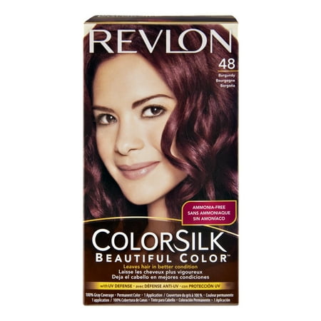 Revlon ColorSilk 48 Burgundy Permanent Hair Color, 1.0 KIT ... Revlon ColorSilk 48 Burgundy Permanent Hair Color, 1.0 KIT ...