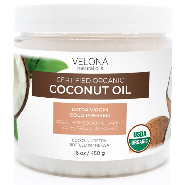 Velona Usda Certified Organic Coconut Oil Extra Virgin 16 Oz Food And Cosmetic Grade