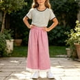 thumbnail image 4 of LvhaoGJOB Little Kids Girls T-Shirt and Pants Outfit Set - Elastic Waist, 4 of 6