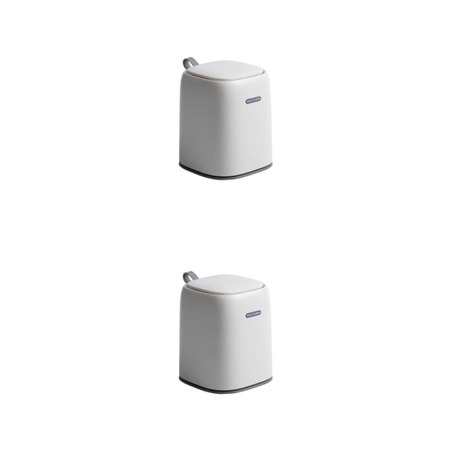 Injueey Bote de basura elegante con mango de silicona: el complemento perfecto para cualquier cesto de basura de hogar u oficina Muebles para blanco 2piezas