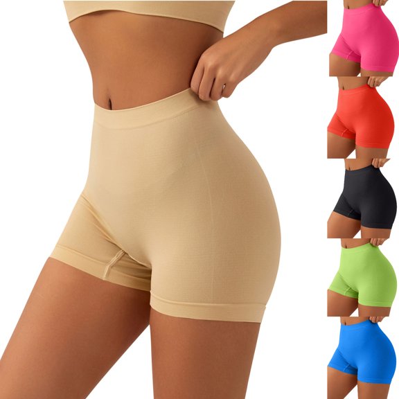 Gym Shorts for Womens Elastic High Waist Soft Comfortable Tight Short Seamless Basic Workout Shorts for Summer Sport Wear