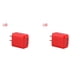 thumbnail image 1 of Cargador de teléfono Kearding Enchufe de EE. UU. Adaptador de carga rápida 2 puertos Melon rojo 2Conjunto, 1 of 6