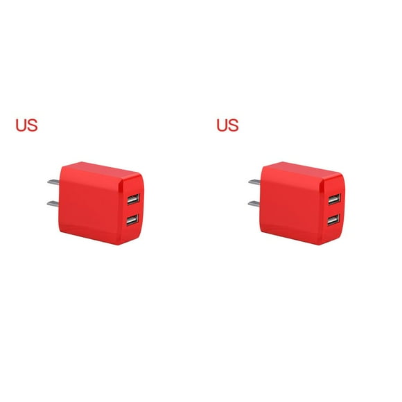 Cargador de teléfono Bearachild Adaptador USB dual Melon rojo 2Conjunto