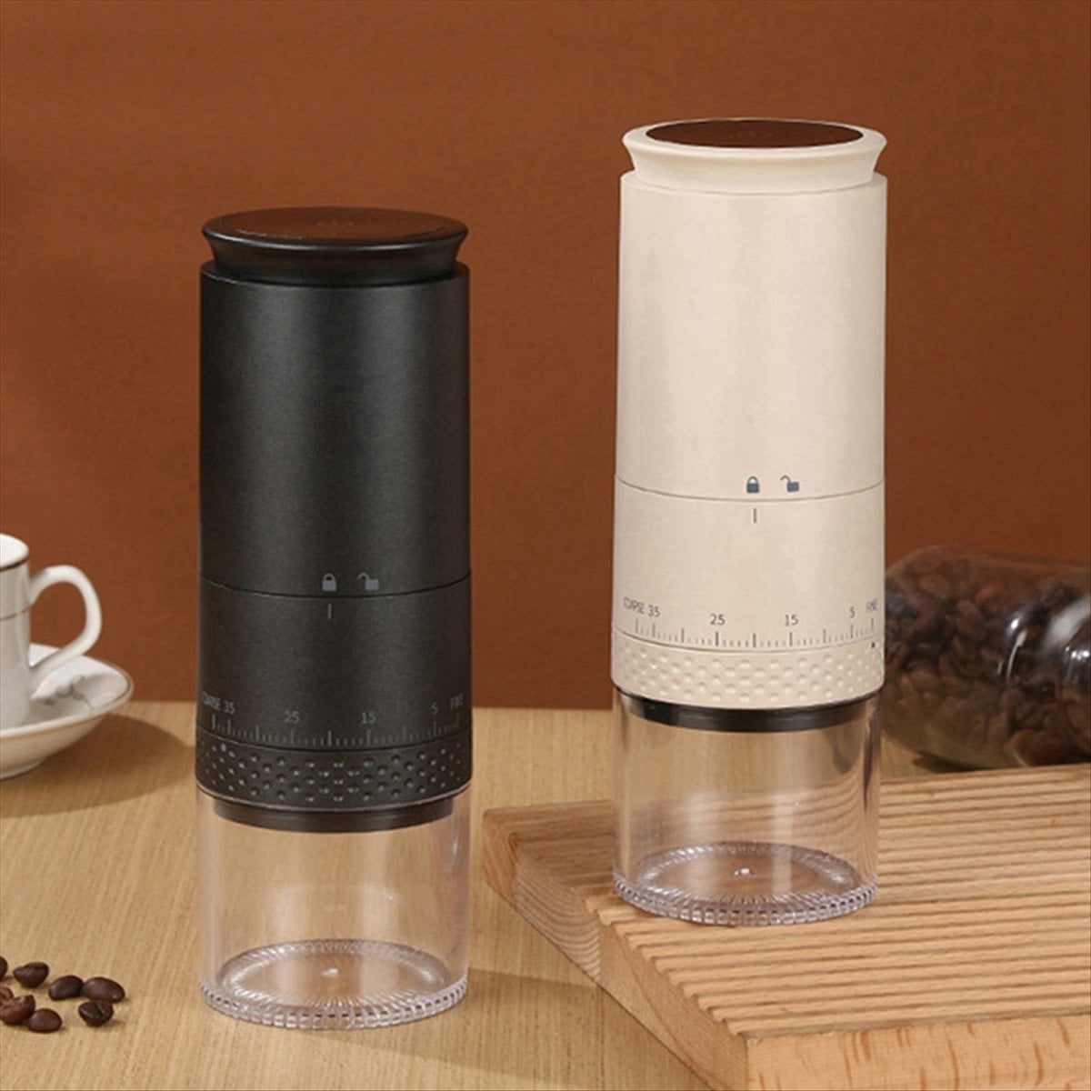Electric Grinder Portable Grinder USB Charging Coffee Grinder Automatic Coffee Grinder for Espresso Milk Tea Color