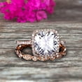 thumbnail image 2 of 1.75 carat Classic Cushion Moissanite Diamond wedding Bands Engagement Ring on 10k Rose Gold, 2 of 5