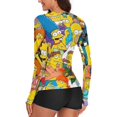 thumbnail image 3 of Simpsons Women's Sunscreen Shirt Long Sleeve Workout Tops Crewneck Soft Comfy Tees Casual T-Shirt 2XL, 3 of 7