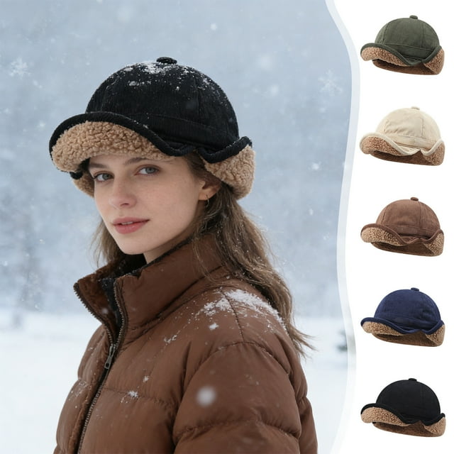 Sombrero De Fibra De Poliéster Gorro de invierno cálido con orejeras de pico de pato verde militar con lengüeta y protección para las orejas (1 unidad) JASKFLY
