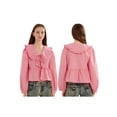 thumbnail image 2 of Michellecmm  Women’s Bow Front Tops Long Sleeve Doll Collar Loose Peplum Shirts, 2 of 9