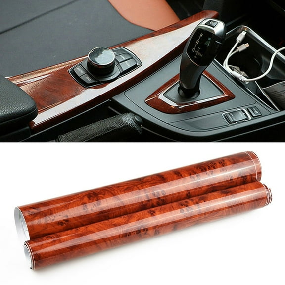 Waterproof Walnut Wood Grain Vinyl Wrap Car Stickers Roll-Film Decor 30*100cm