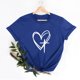 thumbnail image 4 of Camisetas de Manga Corta para las Mujeres Casual Día de Pascua Impresión Cuello de Tripulación Suelta Camiseta, Poliéster Spandex, 4 of 7