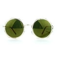 thumbnail image 2 of SA106 Octagonal Double Rim Circle Lens Womens Sunglasses Gold Gold, 2 of 4