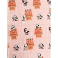 thumbnail image 2 of Peanuts Gang Christmas Throw Blanket Pink - Gingerbread Houses, Throw 50x70, 2 of 2