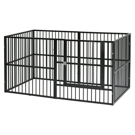 RYPetmia Dog Playpen for Pets Heavy Duty Fence Kennel 31.5” Height 6 Panels Puppy Enclosure with Walk Through Gate