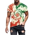 thumbnail image 2 of Yertdoel Mens T-shirts Watercolor Print Short Sleeve Crew Neck T-Shirts Soft Comfortable Breathable Outdoor Workout Running Summer Casual Shirts, 2 of 5