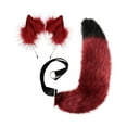 thumbnail image 2 of Faux Queue, Bandeau Facile à Porter, Confortable, Ry Clip Oreilles pour Adulte Cosplay Rouge Noir, 2 of 7