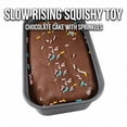 thumbnail image 2 of Slow Rising Squishy Toy with Chocolate Cake and Colorful Sprinkles, 1 Piece, Brown with Multicolor Sprinkles in Gray Pan, for Relaxation And, Simulation Squishy Toy, 2 of 3