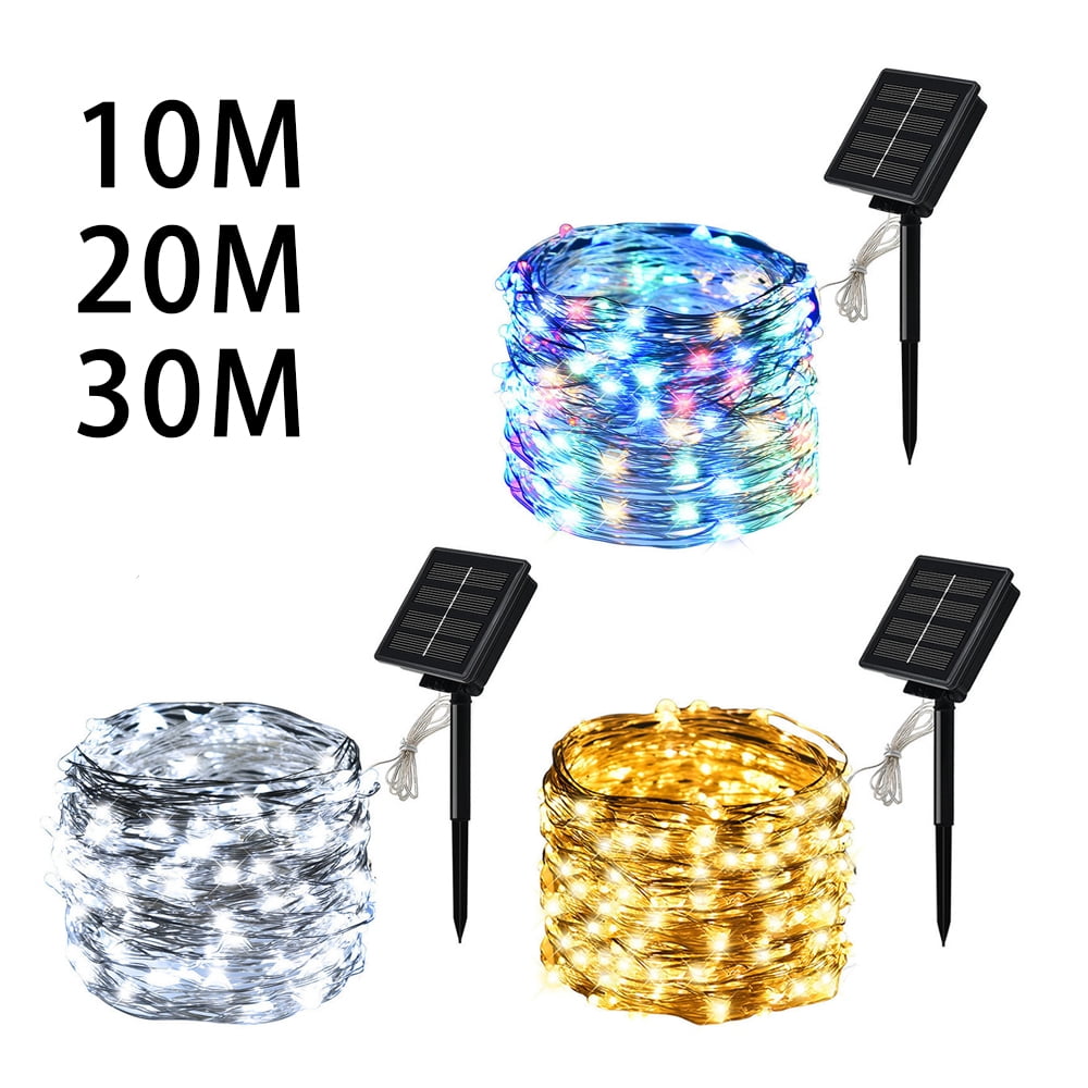 LED Solar Power String, Colorful/White/Warm, Fairy Lights, Garden Outdoor Party Christmas Lamp