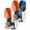 Blue Orange, variant on Navy Blue Burnt Orange Kitchen Dish Towels for Drying Dishes Set of 2, Abstract Geometric Vintage Waffle Weave Microfiber Hand Tea Bathroom Towels Quick Dry & Absorbent Towel 15.7x23.6