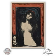 Edvard Munch Madonna - 3" Vinyl Sticker - For Car Laptop I-Pad Phone Helmet Hard Hat - Waterproof Decal