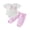 Pink, variant on BemeyourBBs Newborn Baby Boy Girl Summer Clothes Cotton Linen Outfit Casual Button Crew Neck Short Sleeve Romper Plaid Pants 2 Pcs Set