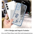 thumbnail image 4 of for Samsung Galaxy S21 Plus Case Clear Glitter Sparkle Luxury Shiny Phone Case Samsung S21 Plus Case Silicone TPU Soft Flower Transparent Shockproof Cover Pruple Thin (Silver-Blue), 4 of 14