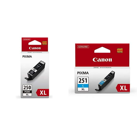 Cartuchos de tinta Canon PGI-250XL Black + CLI-251XL Cyan