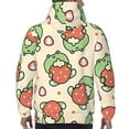 thumbnail image 6 of Bingfone Frog Hold Strawberry Men'S Drawstring Hoodie Long Sleeve Pocket Sweatshirts-Large, 6 of 9