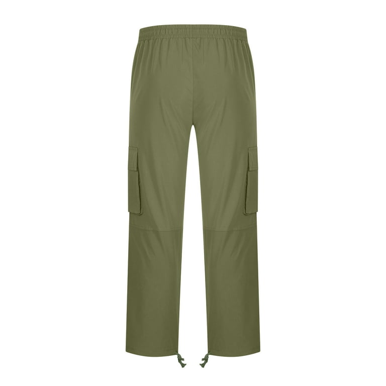 XFLWAM Men's Cargo Cargo Lightweight Work Pants Hiking Ripstop Cargo Pants  Relaxed Fit Mens Cargo Pant-Reg and Big and Tall Sizes Green M