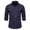 Navy, variant on Njoeus Men's Long Sleeve Cotton Shirt Slim Fitted Work Shirts Men Casual Botton Up T-Shirt with Two-Pocket