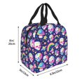 thumbnail image 2 of Yiaed Skull mushroom rainbow space Print Insulated Lunch Bag Reusable Cute Tote Lunch Box, Leakproof Cooler Lunch Bags for Work Office Travel School Picnic, 2 of 5