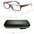 thumbnail image 4 of EYE ZOOM 2 Pack Extra Wide Fashion Plastic Blue Light Blocking and Anti UV Reading Glasses, Tortoise Brown +3.00, 4 of 6
