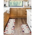 thumbnail image 3 of Red White and Blue Stars Kitchen Mat 2 Piece 4th of July Kitchen Rugs Non Slip Stars Firework Mats, Patriotic Soft Runner Rug Water Absorbent Stars loor Mat for Sink,Laundry 17"x30"+17"x47", 3 of 6