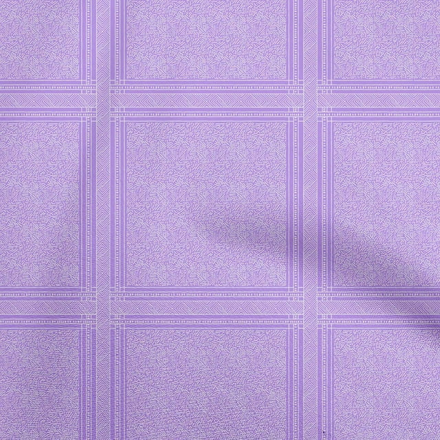 oneOone Rayon Lavender Fabric Geometric Sewing Craft Projects Fabric Prints By Yard 56 Inch Wide