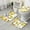 Yellow Butterfly Pattern, variant on White Purple Butterfly Plant Pattern Bathroom Rugs Sets 3 Piece,Toilet Cover Set,Absorbent Non Slip Bathroom Mats Sets with U-Shaped Contour Rug Toilet Rug Set