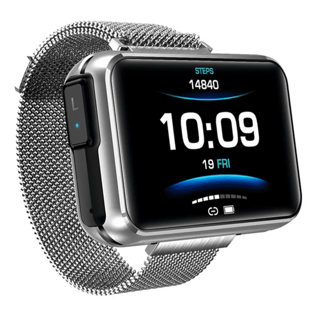 Smartwatch Fralugio - 2 En 1 T91 Con Audífonos Tws Wireless 1.4 Plata Fralugio Sport