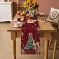 thumbnail image 2 of Christmas Reindeer Table Runner 70 Inches Long Farmhouse Dress Scarves, Xmas Elk Pine Tree Red Poinsettia Floral Dining Tablerunner for Coffee Table/Kitchen Island/Party Décor, 13" x 70", 2 of 8