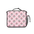 thumbnail image 3 of Football and Bow Pink Pattern Insulated Lunch Bag with Shoulder Strap and Bottle Holder,Bento School Lunch Bag Box,11x9.5x3.5 Inches, 3 of 5