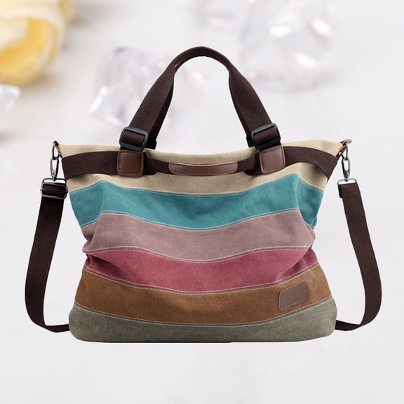 MUSEYA Women's Shoulder Handbags Striped Multi 1Set for Women School