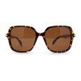 thumbnail image 2 of Polarized Womens Thic Plastic Butterfly Classy Fashion Sunglasses Tortoise - Brown, 2 of 4