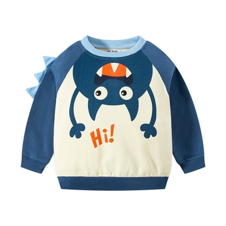 

Cute Baby Clothing Kids Toddler Baby Boys Autumn Winter Crew Neck Cartoon Print Cotton Long Sleeve Hoodie Pullover Tops Clothes Sweatshirt