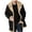 26 Black, variant on guisaled Winter Coats for Men Big and Tall Fleece Lined Faux Suede Jacket Mid Length Notch Lapel Button Down Thicken Warm Overcoats