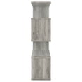 thumbnail image 5 of Emelle 63-inch 4-shelf Glass Panel Bookshelf Grey Driftwood, 5 of 11
