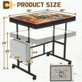 thumbnail image 5 of Jigsaw Puzzle Table for Adults with Drawers&Storage Pocket, Jigsaw Puzzle Board with Legs and Wheels, 5 Adjustable Height&Tilting, Coffee Color, 5 of 8