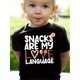 thumbnail image 1 of Camiseta de algodón para niña "Los snacks son mi lenguaje del amor". Camiseta de verano informal, transpirable y lavable a máquina con diseño de corazón y snack, color negro. Camisas para niñas., 1 of 6