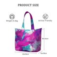 thumbnail image 4 of 22 Inch Oversized Travel Bag Lightweight Canvas Weekender Duffel with Multi Pockets, Colorful Pop Pattern, 4 of 5