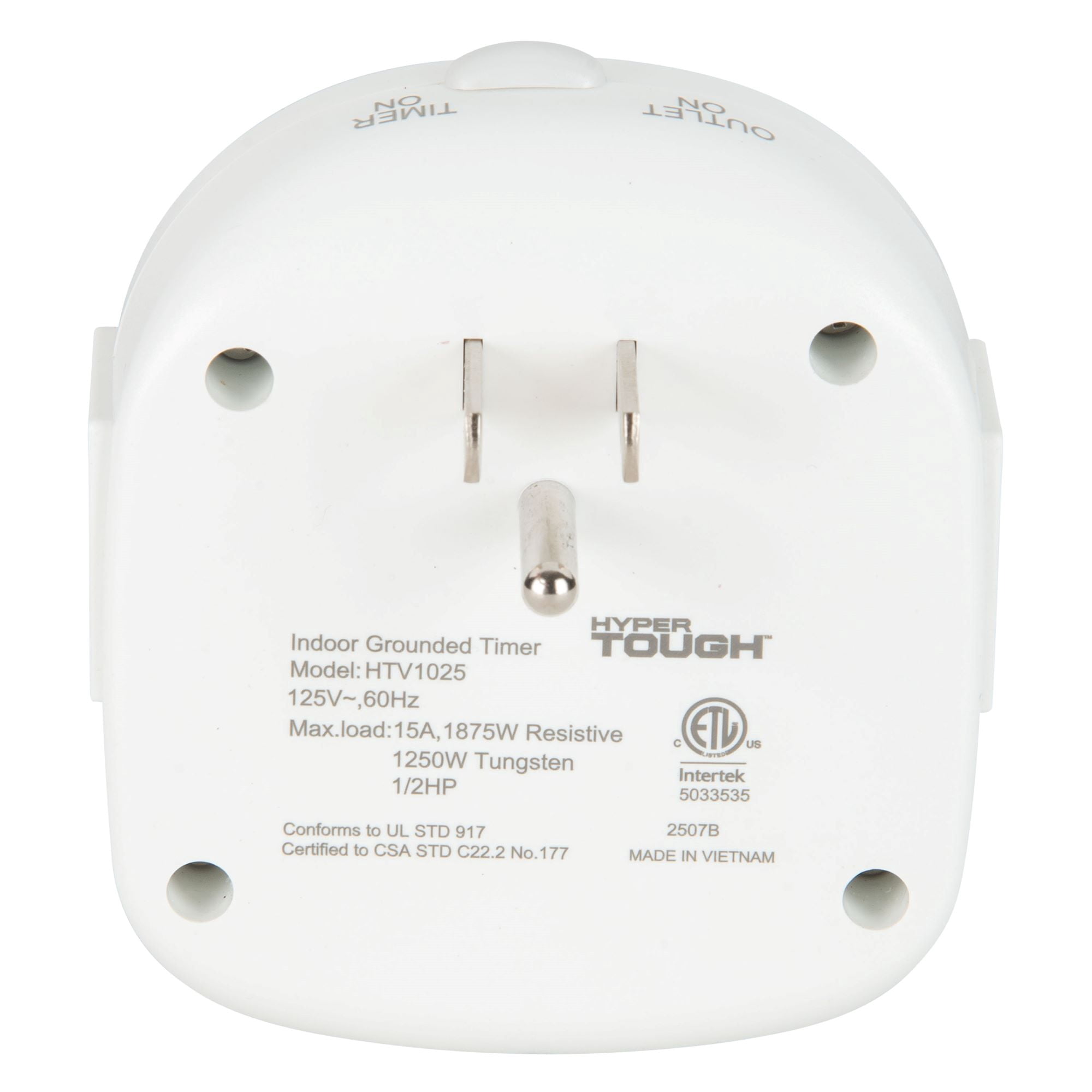 Hyper Tough, Indoor Analog Timer, Double Grounded Outlet