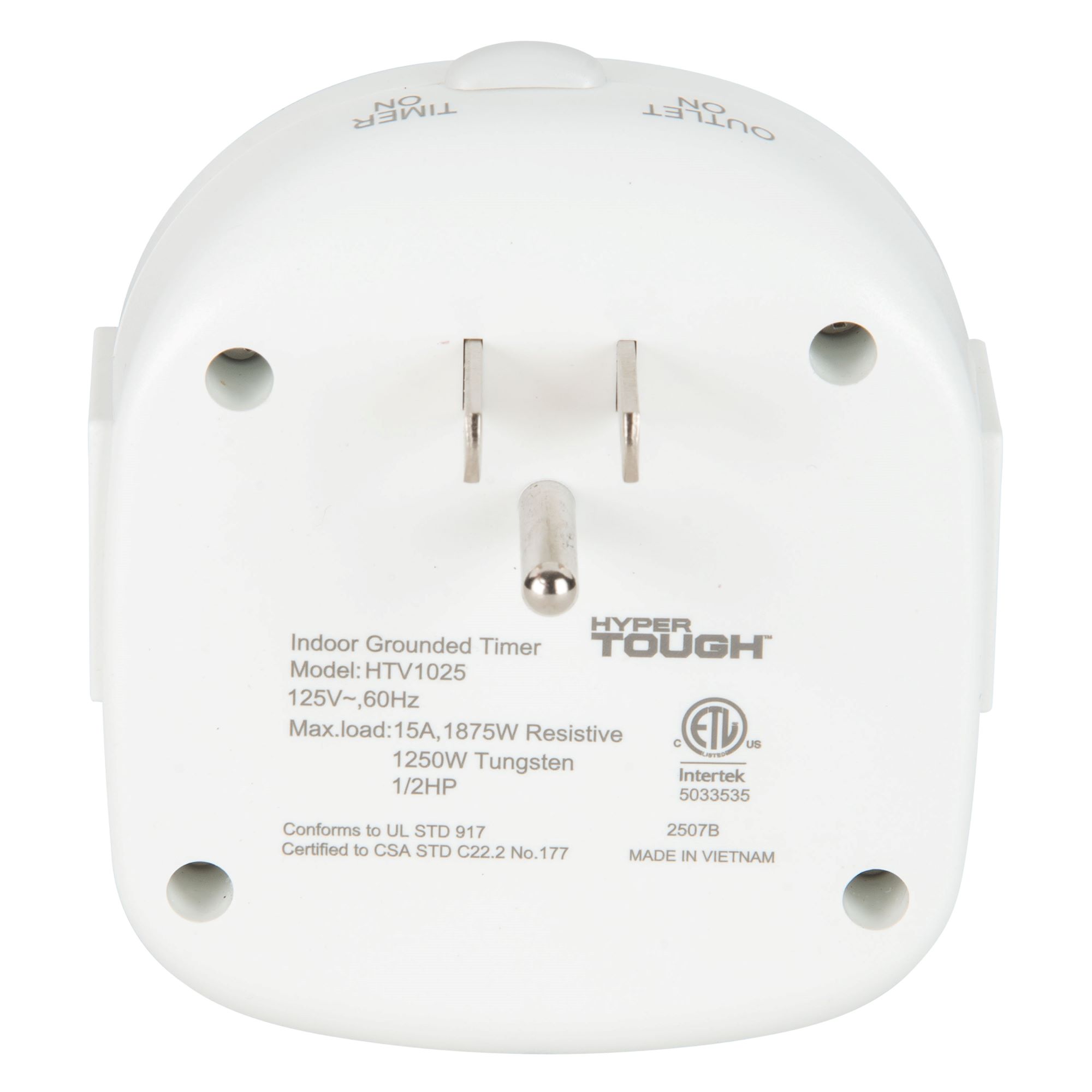Hyper Tough Indoor Analog Light Timer, Dual Outlet photo 2
