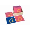 thumbnail image 1 of IFIT Montessori Capital Case Sandpaper Letters, Cursive, Montessori Toy Language Materials, 1 of 3