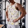 thumbnail image 5 of Lsque Lavender Flowers Pattern Mens Tank Tops Muscle Athletic Quick Dry Sleeveless Workout Fitness T Shirts Beach Tank Top, Loose-fit Sleeveless Shirt for Men-X-Large, 5 of 7